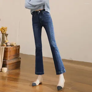 Jeans da donna svasati a vita alta 2024 pantaloni slim fit elastici primaverili e autunnali versatili