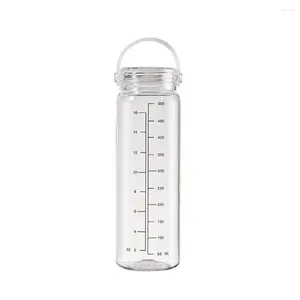 Water Bottles Food-grade Bottle Silicone Handle 500ml Leak-proof With Scale Portable For Men Travel