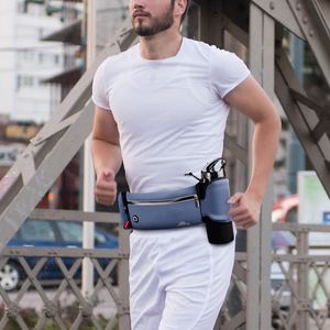 Esportes fanny pack masculino e feminino ao ar livre maratona kit de fitness multifuncional chaleira saco correndo cinto à prova dwaterproof água saco do telefone