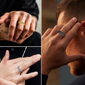 Мужское женское кольцо из нержавеющей стали шириной 7 мм, кольца для большого пальца в стиле хип-хоп, модные кубинские кольца-цепочки
