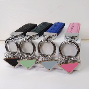 Designer Keychains Men Women Car Key chains Keyring Lovers Keychain Real Leather Weave Pendant Key Ring Accessories