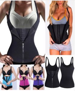 Neopren Shapers Sauna Schweiß Weste Taille Trainer Reißverschluss Cincher Frauen Körper Abnehmen Trimmer Korsett Workout Thermo Push Up Train2056282