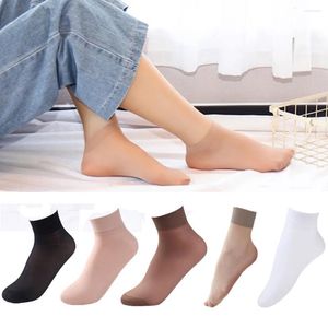 Damensocken, 10 Paar, Damen, dünn, einfarbig, transparent, kurze Knöchelstrümpfe, SCKLH0026