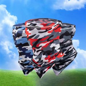 Bandanas Summer Silk Seck Gaiter Bike Maska Kamuflaż Balaklava Oddychający Słońce Ochrona UV Outdoor Sport Sport Windproof Scalit