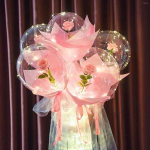 Dekoracyjne kwiaty Walentynkowe Prezenty na świetliste DIY Buquet Creative Exquipite Rose Home Decor sztuczny hortensja z łodygami