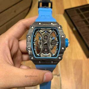 Luxury Mens Watch Richa M Fiber For Men Limited Edition Silicone Strap Sports Sapphire Mirror Automatisk mekanisk klockdesigner Vattentäta armbandsur 2IL5