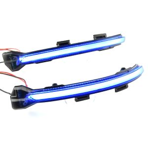 2pcs para VW Golf 7 Mk7 GTI Fumado Dinâmico Espelho lateral Blinker Turn Signal Luz para Volkswagen Rline Sportsvan Luz de espelho lateral