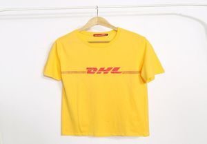 Yaz Satış Erkek Tshirt Baskı DHL Reklam Çift Kıyafetler Aşıklar Tshirts Hip Hop Street Style7087813