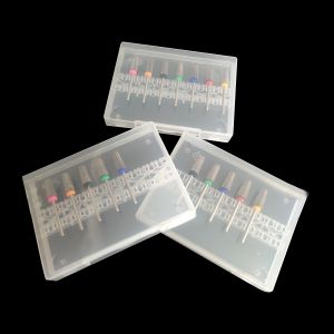 Set di scatole di lame Punte da trapano per unghie in carburo di sicurezza coniche 5in1 con punte da taglio Fresa in carburo per manicure Rimuovi gel