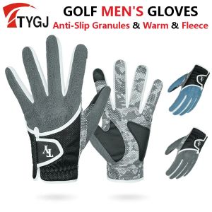 Handschuhe TTYGJ 1 Paar Winter Warm Halten Fleece Golf Handschuhe Männer AntiSlip Granulat Golf Handschuhe Männlich Links Rechts Hand Fäustlinge Touchscreen