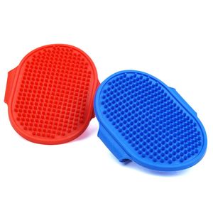 Wholesale Pet Supplies Oval Dog Rubber Massage Bath Brush Dog Bath Cleaning Brush