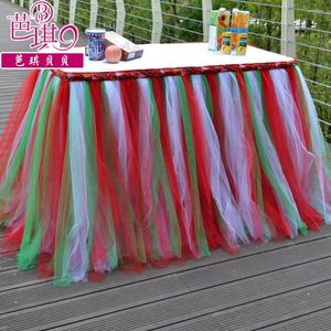 Table Skirt 1Yard 91cm Customized Skirts For Wedding Decoration Tulle Tutu Favors Party Home Textile