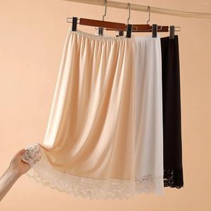 Skirts Summer Women's Anti Translucent Satin Lining Skirt Wandering Static Lace Half Fashionable Bottom