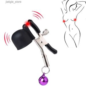 Andra hälsoskönhetsartiklar NIpple Clamp Bell Vibration Nipple Clamp Break Vibration Nipple och bröststimulering Masturbation Flirt Device S Y240402