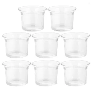 Świece 8pcs Glass Tea Light Uchwyt na czysty turkusowy słoiki wystrój stołu ślubnego