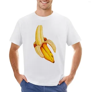 Canotte da uomo modello banana - T-shirt blu Abbigliamento estetico Grafica T-shirt slim fit da uomo