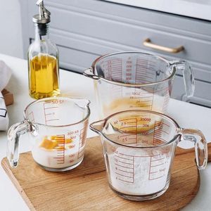 Measuring Tools Transparent Cups With Scale Oven Safe Handle Liquid Large Capacity Clear Milk Cup