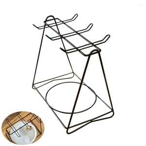 Küche Lagerung Display Regal Tasse Hängen Rack Stehen Edelstahl Kaffee Halter Glas Tassen Platte