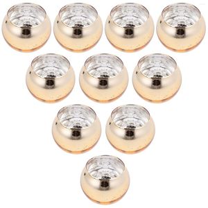 Titulares de vela 12 PCs Ball Glass Title Tabel Centerpieces Jar Jar Small Storage Recipiente Tea Luz de Soja Copo Fazendo Artesanato