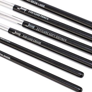 Jessup Brushes 6pcs Black/Silver Professional Makeup Brushes Set Cosmetics Brush Tools kit Eye Shader Liner T181 Countouring Bru