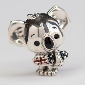 Genuíno s925 prata esterlina surf koala pingente adequado ajuste pingente grânulo pulseira jóias 799031c01 moda jóias