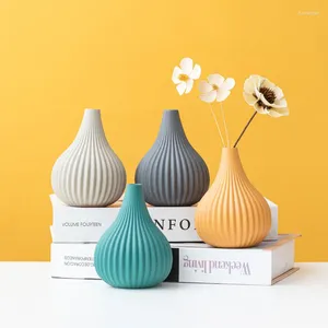 Vases Nordic Ceramic Flowers Vase Decoration Rustic Home Decor House Living Room Decorations Bedroom Fashion