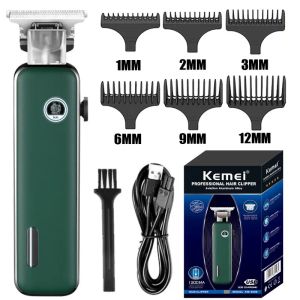 Trimmer Kemei Professional Barber Hair Trimmer Tblade DryShaving and Fading Hair Clipper Allaround Closecutting Hine KM5098