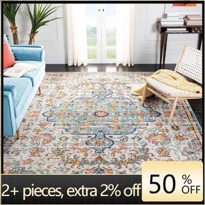 Carpets Mat For Hallway Grey & Light Blue Living Room Bedroom Freight Free Area Rug - 10' X 14' Gaming Non-Shedding Easy Care Rugs