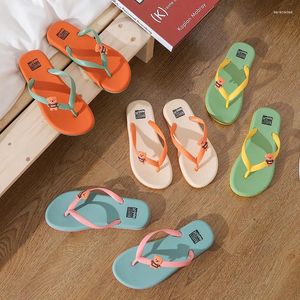 Kapcie CO222FLIP-FLOPS FOR WOMEN Summer Zewnętrzne noszenie nie-poślizgowe celebrytki Girls Cute Bear Student Home Flip-Flops