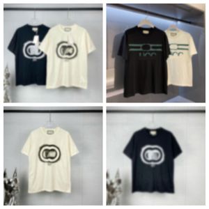 Lüks T Shirt Yaz Tasarımcısı Erkek Tshirt Kadınlar Kısa Kollu Moda Tee Pamuk Yüksek Kaliteli Tees Klasik Desen Boyut