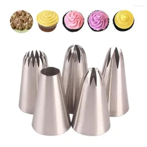 Bakning formar 5pc#2f#2a#1m#2d#6b Cookies Cupcake Pastry Munstycke Tips Gulvrörande krämdekoration Matlagning Kakan Decoraing Tools Decor Tips