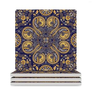 Table Mats Fantasy Ornamental Pattern Ceramic Coasters (Square) Household Utensils Kitchen Cute Plate