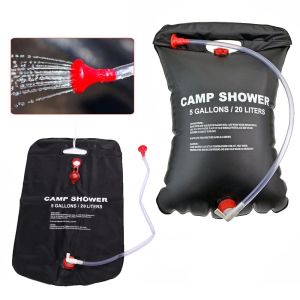 Verktyg 20L Portable Camping Shower Bag Outdoor Travel Traving BBQ Cycling Beach Swimming Solar Heated Bathing Water Bag