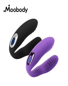 U ŞEKİL Vibratör 10 Hızlı Vibratör Su geçirmez Silikon Çift Motor Klitoris Gspot Vibratör Seks Oyuncak Çiftler için USB Şarj Edilebilir D5815924 En İyi Kalite