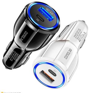 Dual USB Fast Charge QC 3.0 Car Charger For Samsung S10 S9 S8 Plus Mobile Phone Fast Charger Car-Charger