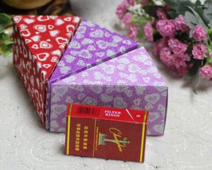 Gift Wrap Wholesale 2000pcs/lot Sweet Love Triangle Candy Box Wedding Party Birthday Baby Shower Chocolate Bag