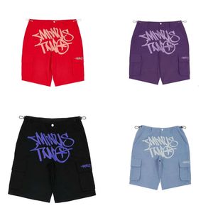 Y2K Cargo męskie Summer Haruku Hip Hop Punk Rock Gothic Basketball Track Shorts Streetwear