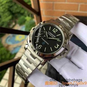 Paneraiss Automatic Men يشاهد Paneraiss Mens Watch Luminor Series 100 متر 45 ملم حركة سلسلة اليد مقاومة للماء من الفولاذ المقاوم للصدأ