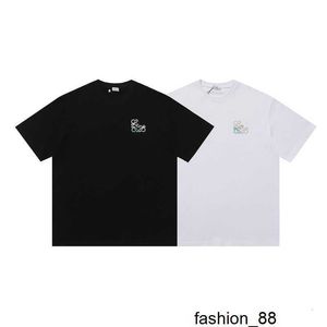 Дизайнерская правильная версия LO Yiwei, летняя трехцветная вышитая маленькая этикетка, мужская и женская свободная футболка с короткими рукавами для пар 02XB