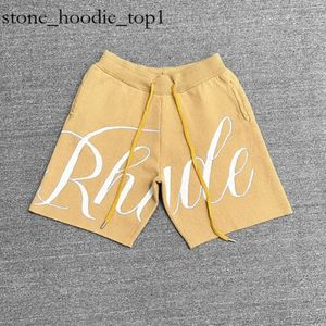 شورت Rhude Men Menser Shorts عالية الجودة trcksuit فاخرة شارع أزياء السراويل فضفاضة و cmofortable الأوتار rhud