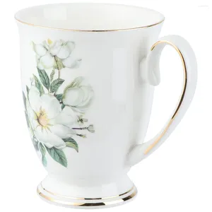 Kieliszki do wina ceramiczna herbata filiżanka kawy kubek kubek kwiecisty z uchwytem kwiatowy zastawa stołowa do napojów wodnych napoje latte kawiarnia mokka kubki