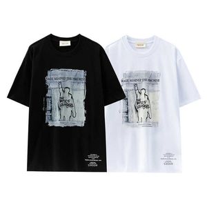 Fog Los Angeles war Limited large white short sleeve high street fashion large loose T-shirt for men and women