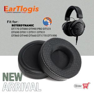 Accessories EarTlogis Ear Pads for Beyerdynamic DT1770 DT1990 DT770 DT880 DT990 PRO DT531 DT690 DT811 DT911 DT931 DT860 DT440 DT660 Headset