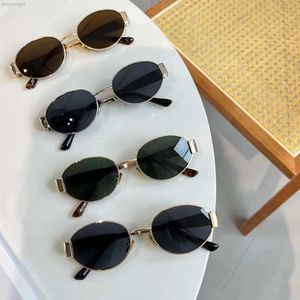 Year New Triumphal Arch Lisa Glasses Oval Personalized Metal Sunglasses Female Polarized Fashion Retro Sunglasses