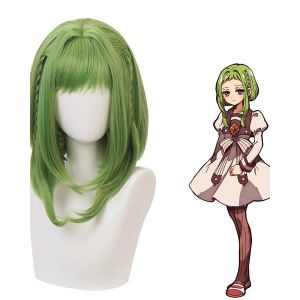 Wigs Hairjoy Nanamine Sakura Cosplay Wig Green Синтетические парики волос средней длины теплостойкий волокно