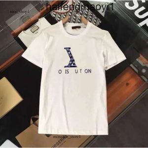 Louies Vuttion shirt Mans Shirt Summer Women Designers T Loose Oversize Apparel Fashion Tops Lous Casual Chest Letter Luxury 2185