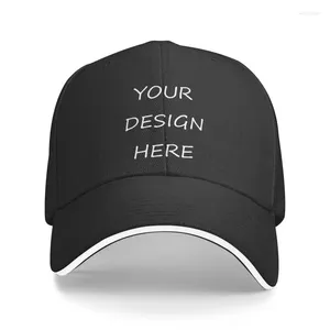 Ball Caps Custom Your PO logo tekst drukuj czapka baseballowa dla mężczyzn Kobiet Regulowany projekt tutaj