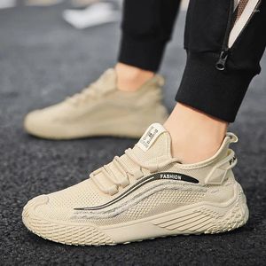 Casual Shoes 2024 Men Lace Up Sporty Outdoor Flying Weaving Sneakers Comfort Lightweight Non Slip Athletic For Gym Work