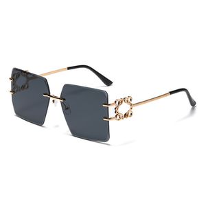 Rahmenlose Metall-Sonnenbrille für Herren, Designer-Sonnenbrille, Damenbrille, Reisebrille, Autobrille