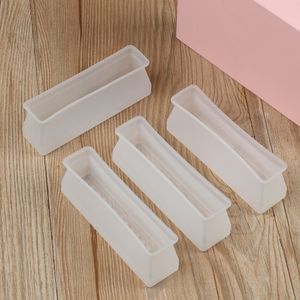 4st Rectangular Furniture Floor Protector Pad Silicone Anti Slip Stol Leg Caps Fötter täcker trä soffa bord barn sängpropp